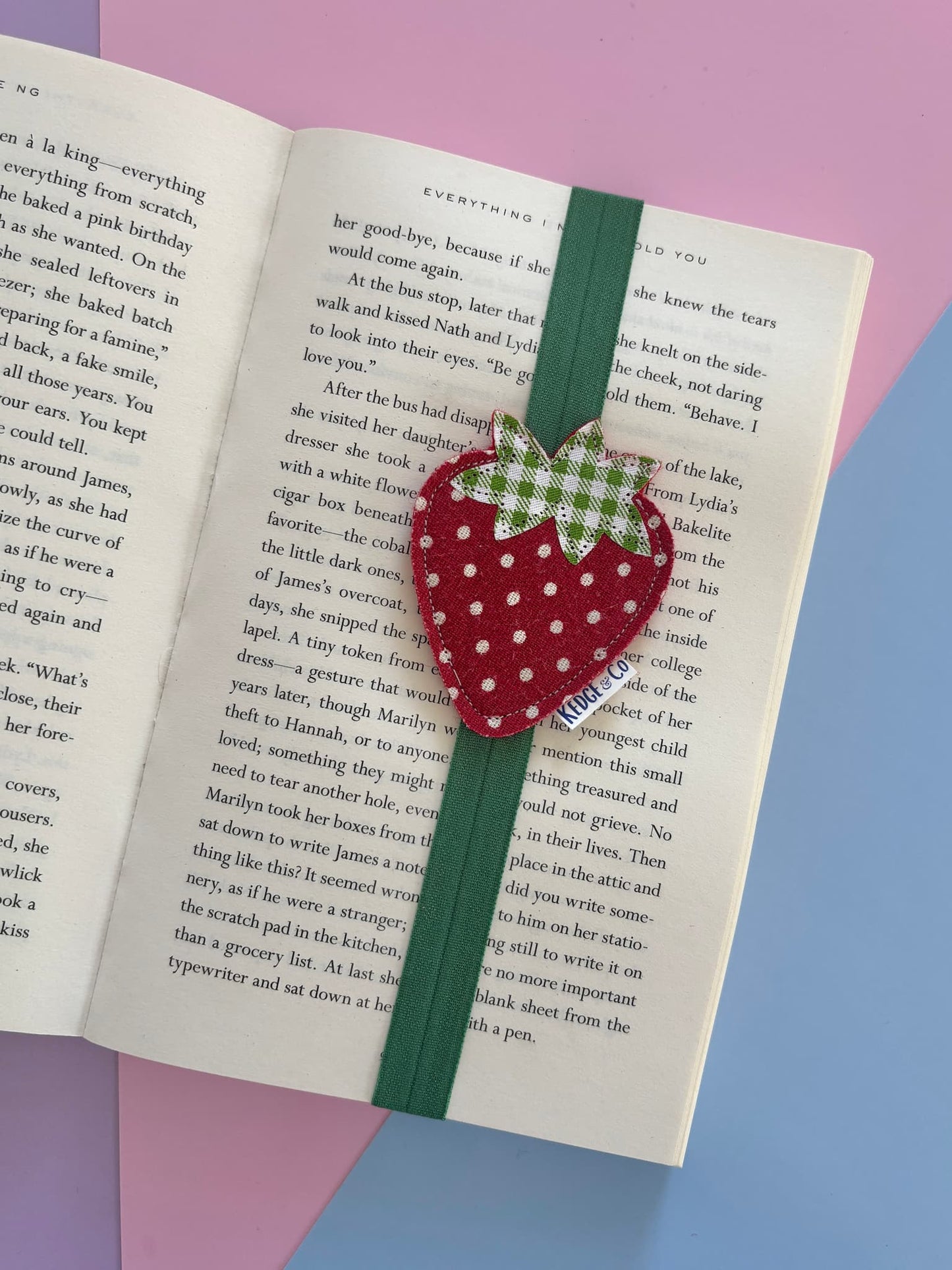 Strawberry Elastic Bookmark