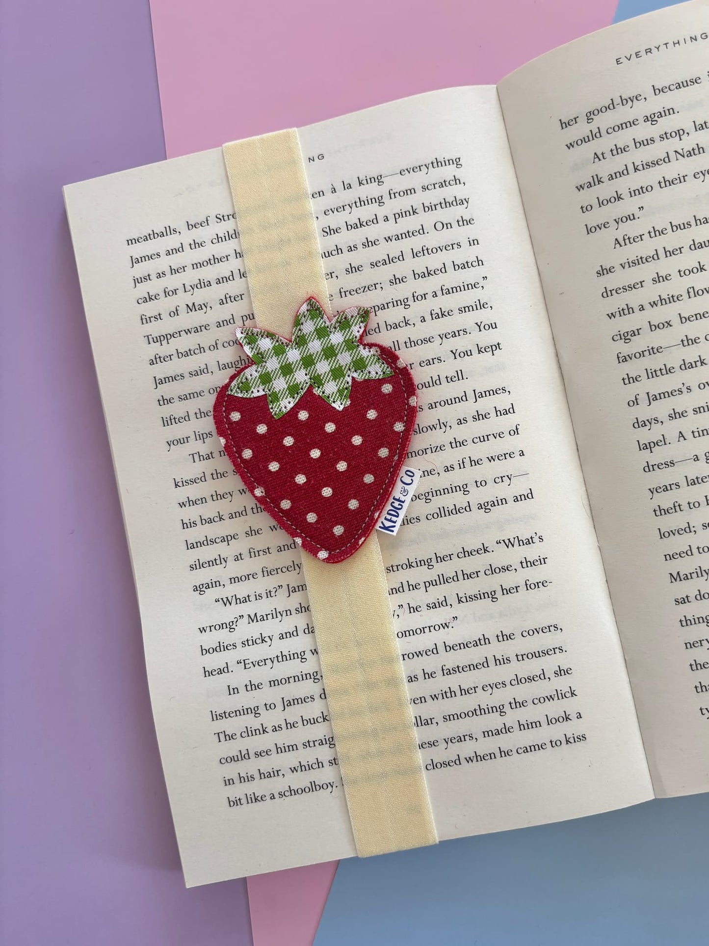 Strawberry Elastic Bookmark