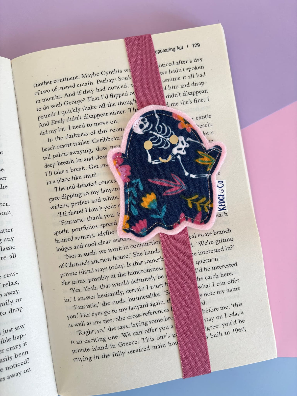Skeleton Ghost Elastic Bookmark
