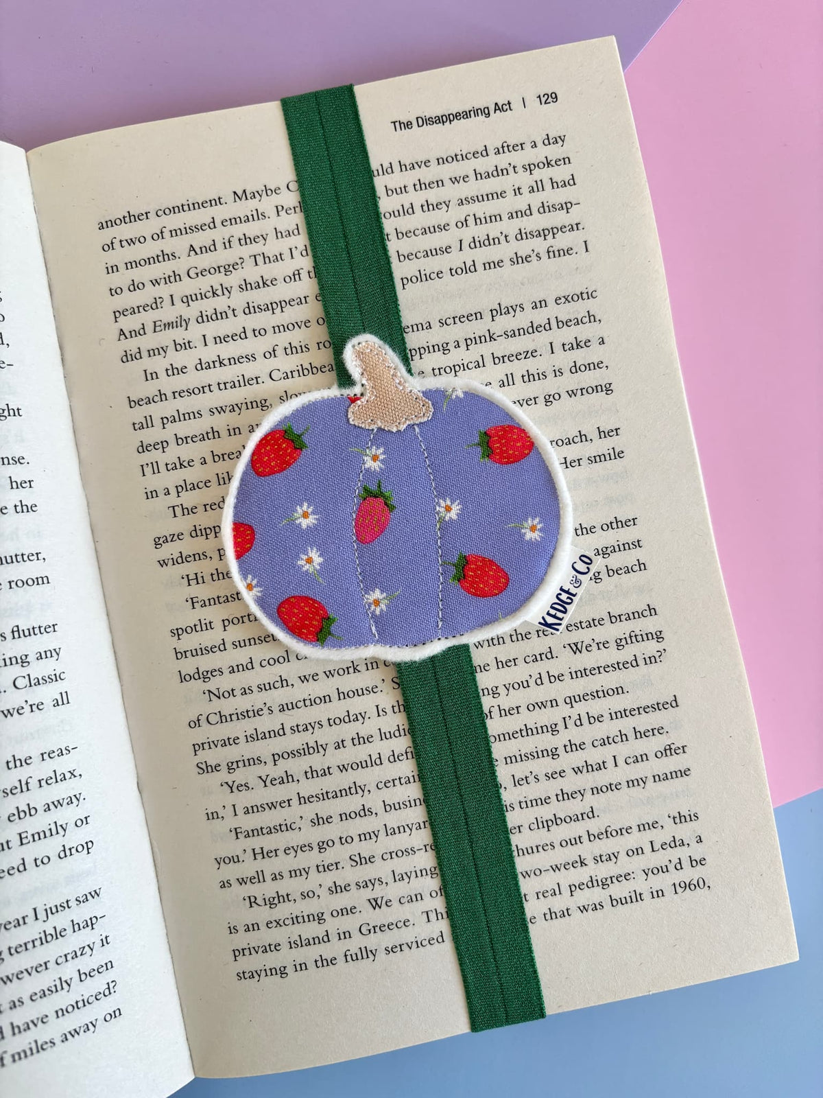 Strawberry Pumpkin Elastic Bookmark