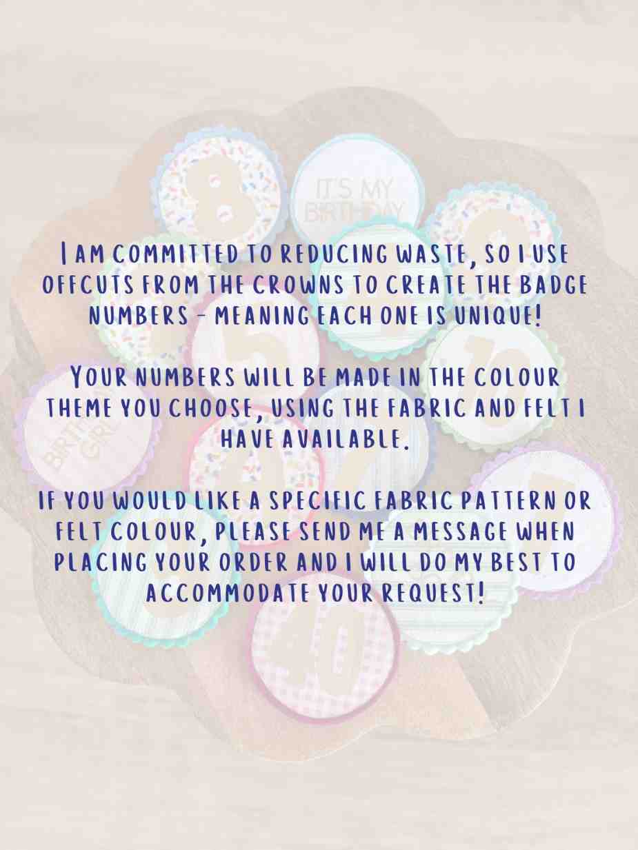 Green Ticking Stripe Birthday Crown