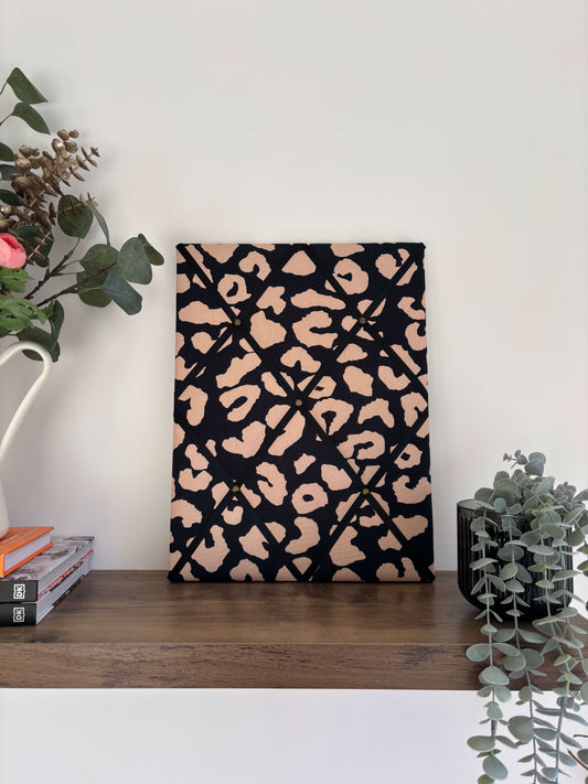 The BOLD Collection: Leopard Print Fabric Notice Board
