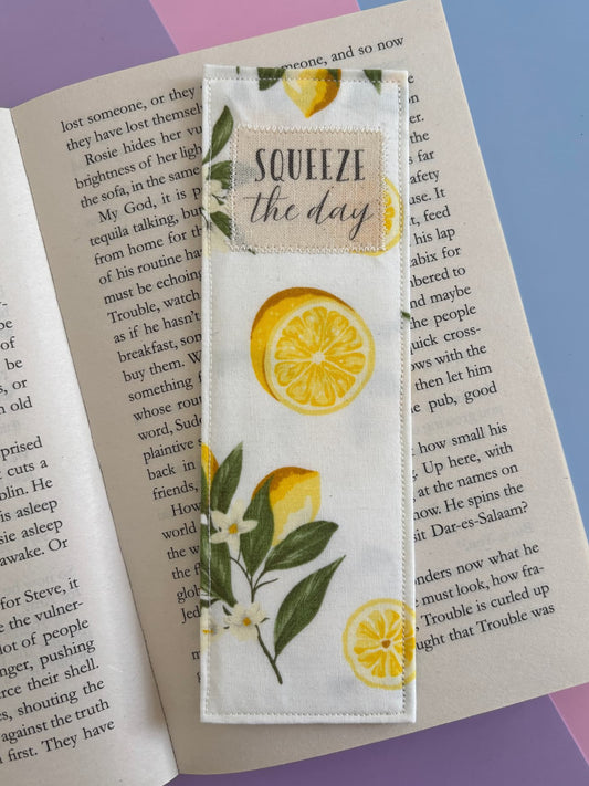 Squeeze the Day Fabric Bookmark
