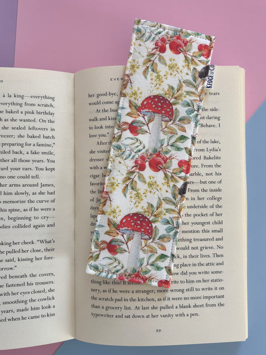 Mushroom Fabric Bookmark