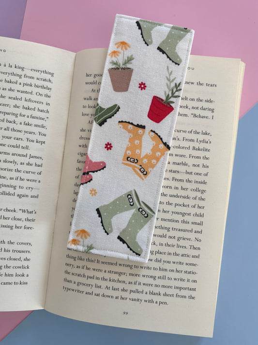 Wellies Fabric Bookmark