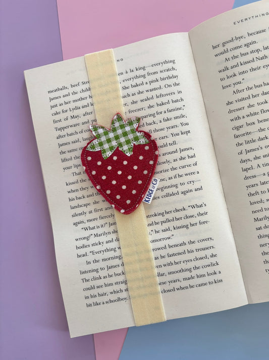 Strawberry Elastic Bookmark