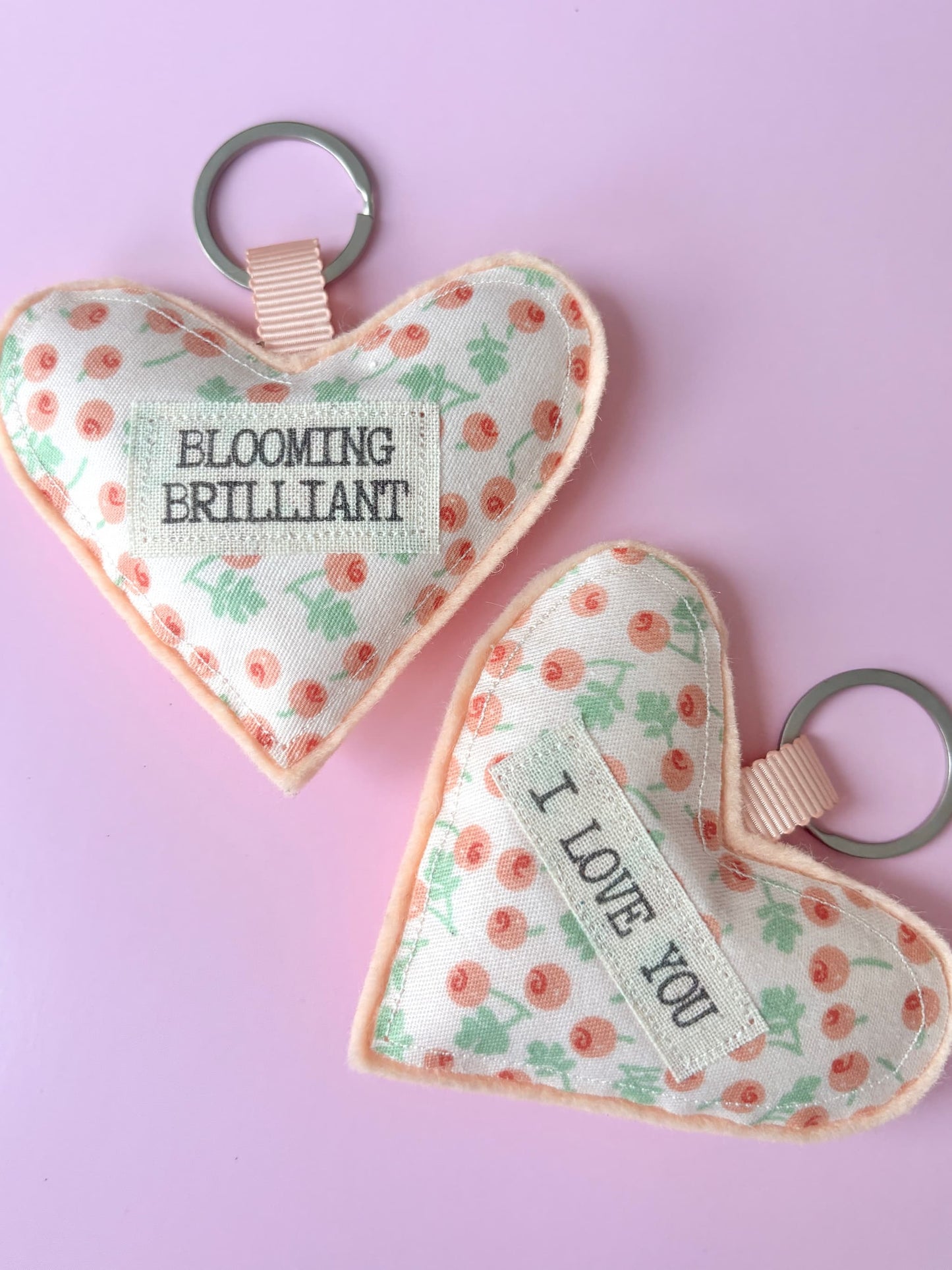 Heart Keyring - Peach