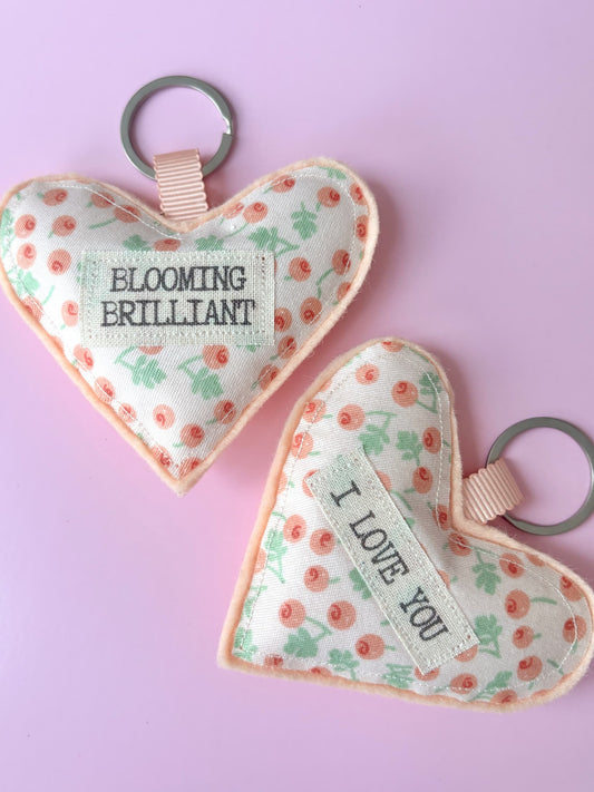Heart Keyring - Peach