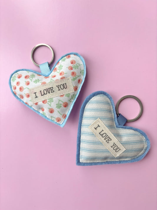 Heart Keyring - Blue
