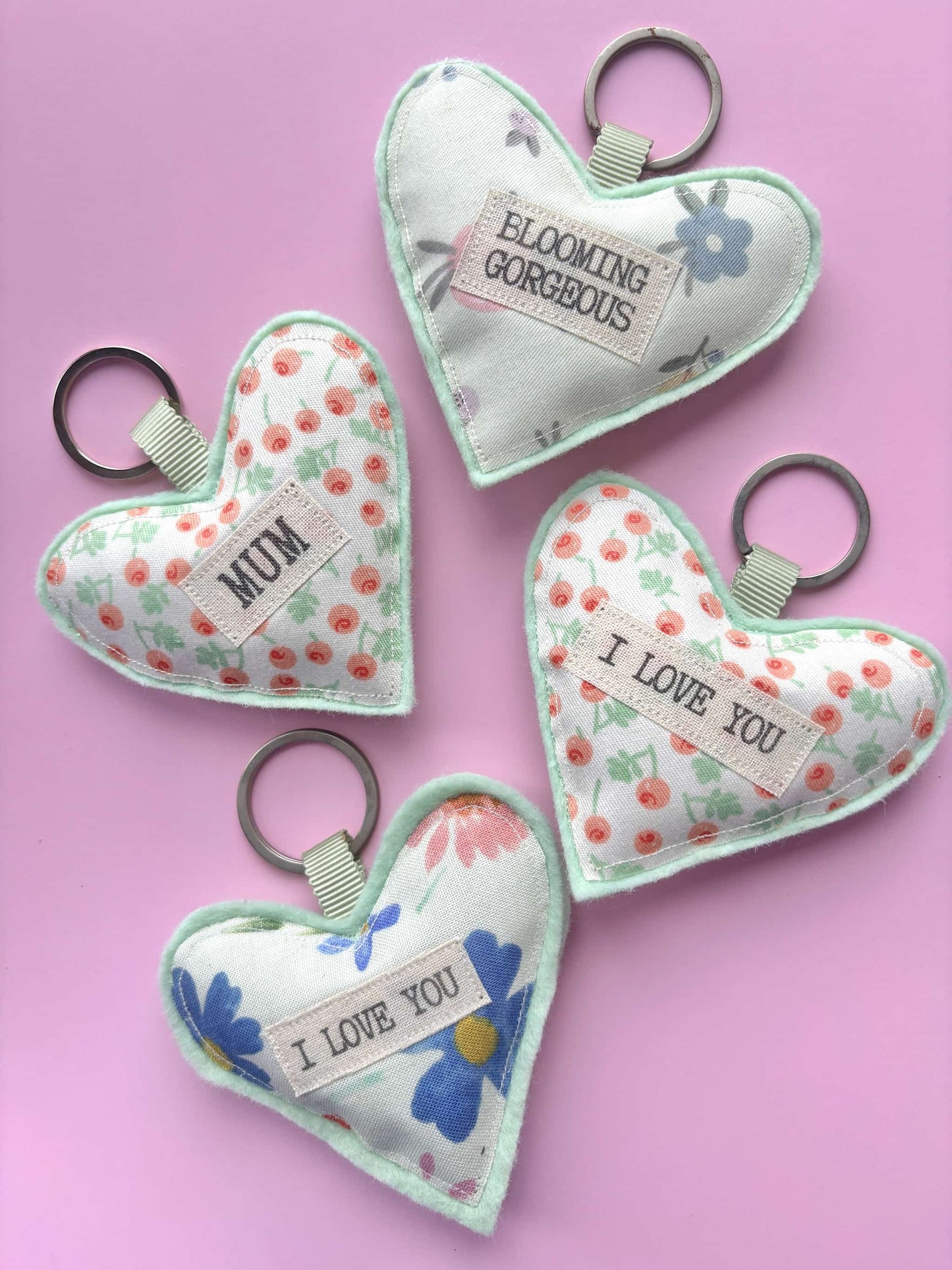 Heart Keyring - Green