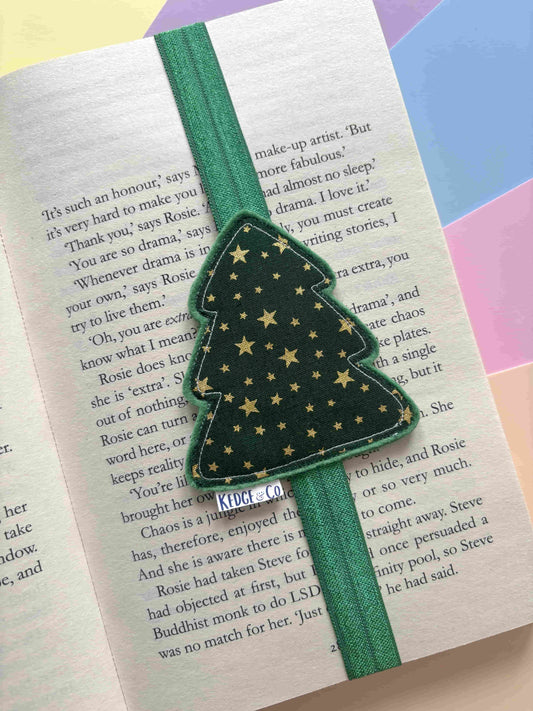 Green Christmas Tree Elastic Bookmark