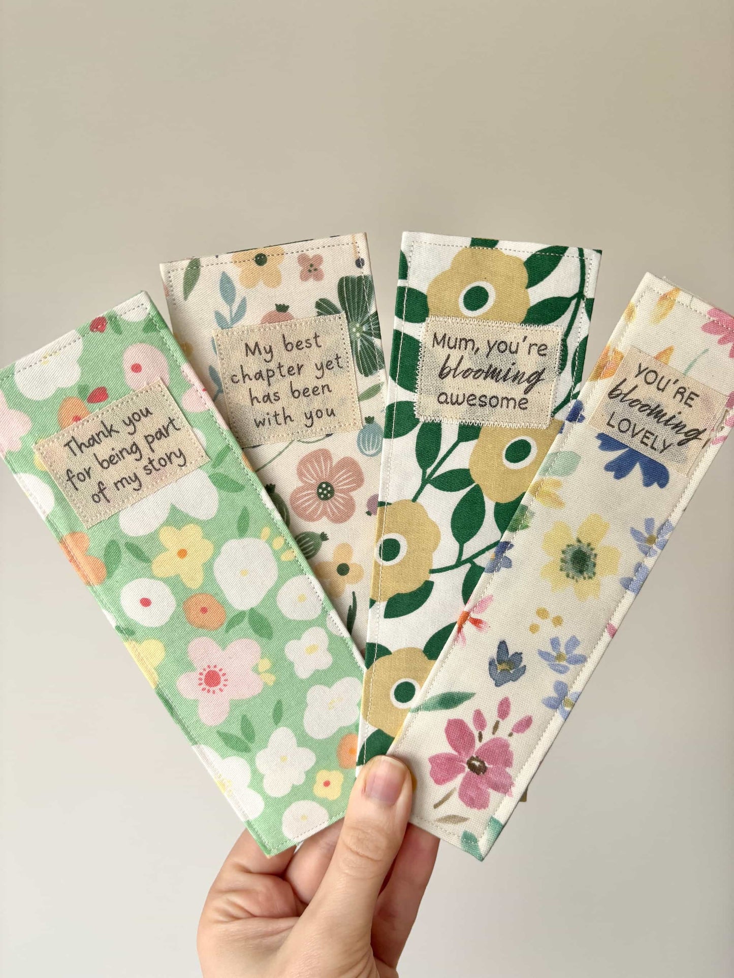 Floral Fabric Bookmark